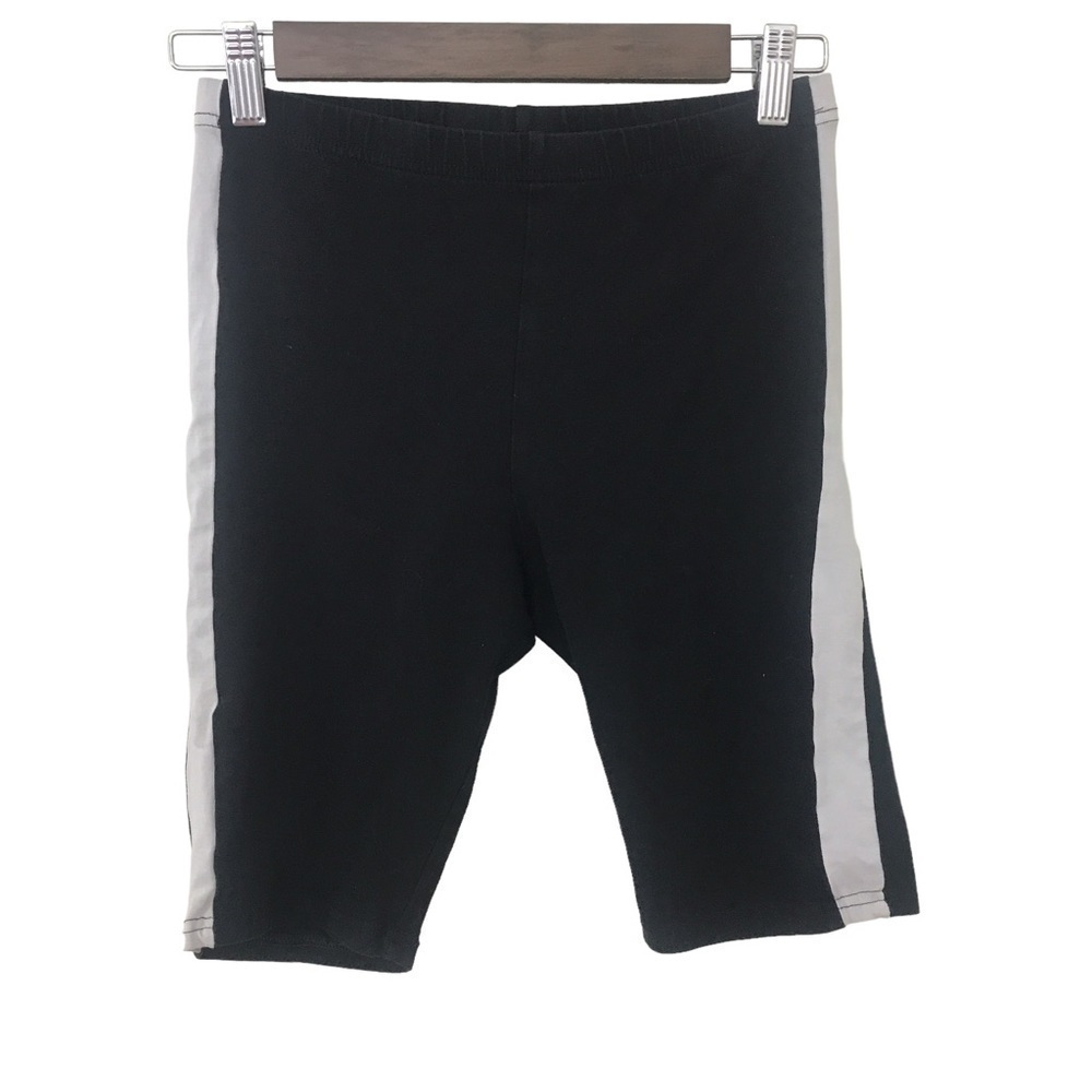 3/$15 divided H&M tuxedo stripe black bike shorts size small